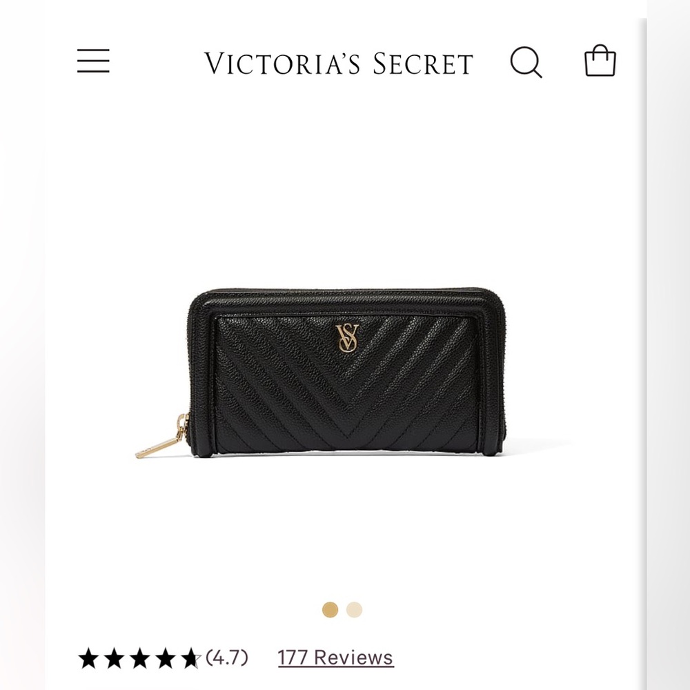 Victoria's Secret Black Chevron Wallet